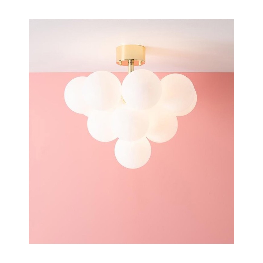 Markslöjd 107912 - felületre szerelt csillár MERLOT 13xG9/20W/230V, átm. 56 cm, fehér/arany