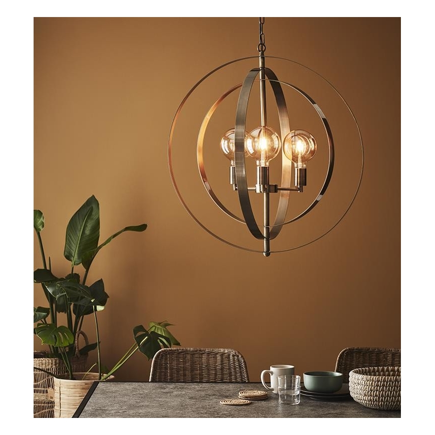 Markslöjd 107941 - Csillár láncon ORBIT 3xE27/60W/230V