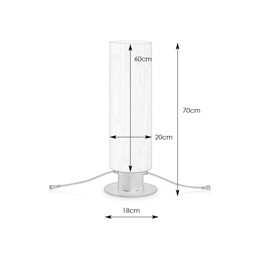 Markslöjd 107985 - LED kültéri lámpa GARDEN24 LED/12W/24V 70 cm IP44 fekete