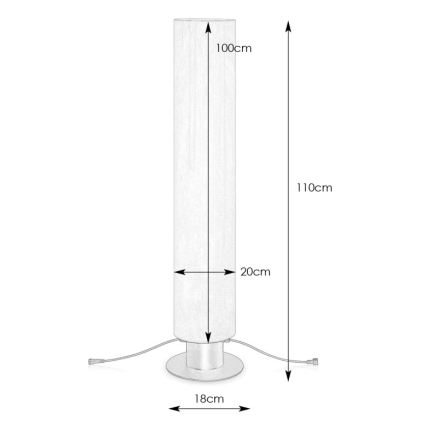 Markslöjd 107986 - LED kültéri lámpa GARDEN24 LED/20W/24V 110 cm IP44 fekete