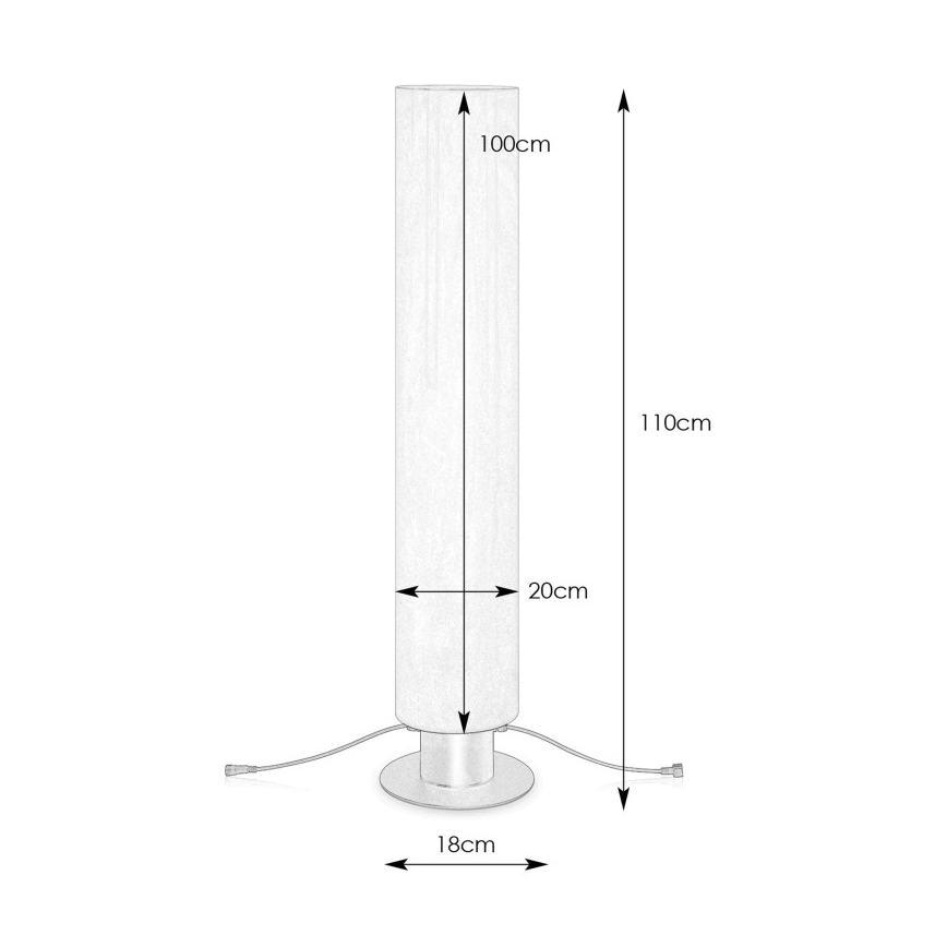 Markslöjd 107986 - LED kültéri lámpa GARDEN24 LED/20W/24V 110 cm IP44 fekete