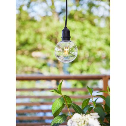 Markslöjd 107989 - GARDEN24 LED kültéri függesztett lámpa LED/2,86W/24V IP44 fekete/átlátszó