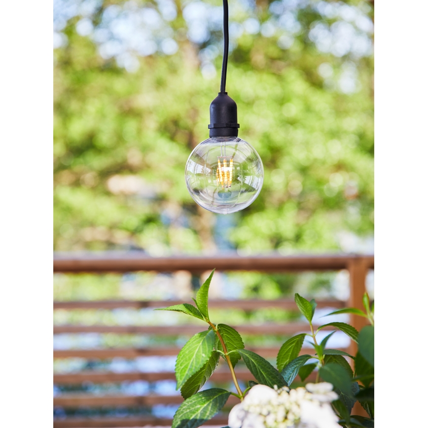 Markslöjd 107989 - GARDEN24 LED kültéri függesztett lámpa LED/2,86W/24V IP44 fekete/átlátszó