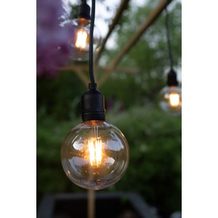 Markslöjd 107989 - GARDEN24 LED kültéri függesztett lámpa LED/2,86W/24V IP44 fekete/átlátszó