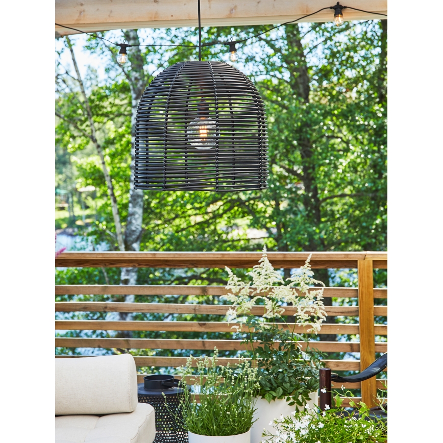 Markslöjd 107990 - LED kültéri függeszték GARDEN24 LED/2,86W/24V IP44 rattan/fekete