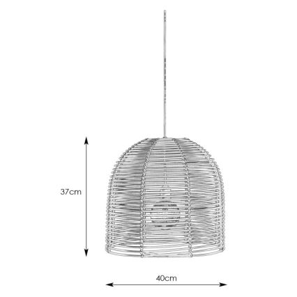Markslöjd 107990 - LED kültéri függeszték GARDEN24 LED/2,86W/24V IP44 rattan/fekete
