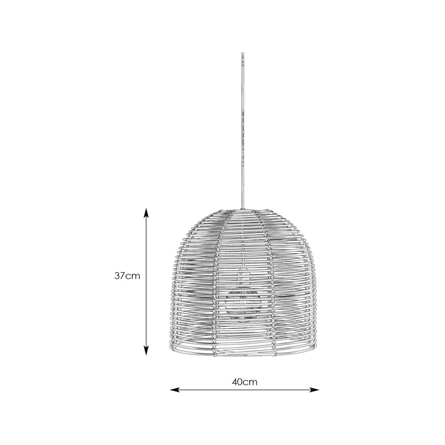 Markslöjd 107990 - LED kültéri függeszték GARDEN24 LED/2,86W/24V IP44 rattan/fekete