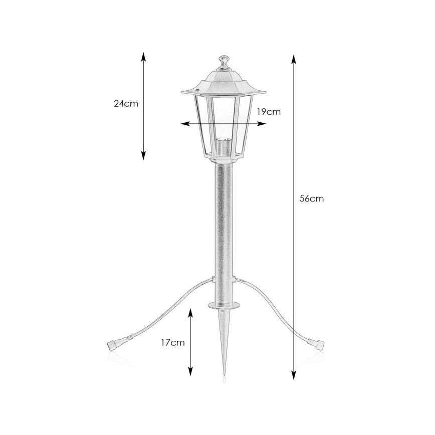 Markslöjd 107991 - LED kültéri lámpa GARDEN24 LED/3W/24V 56 cm IP44 fekete