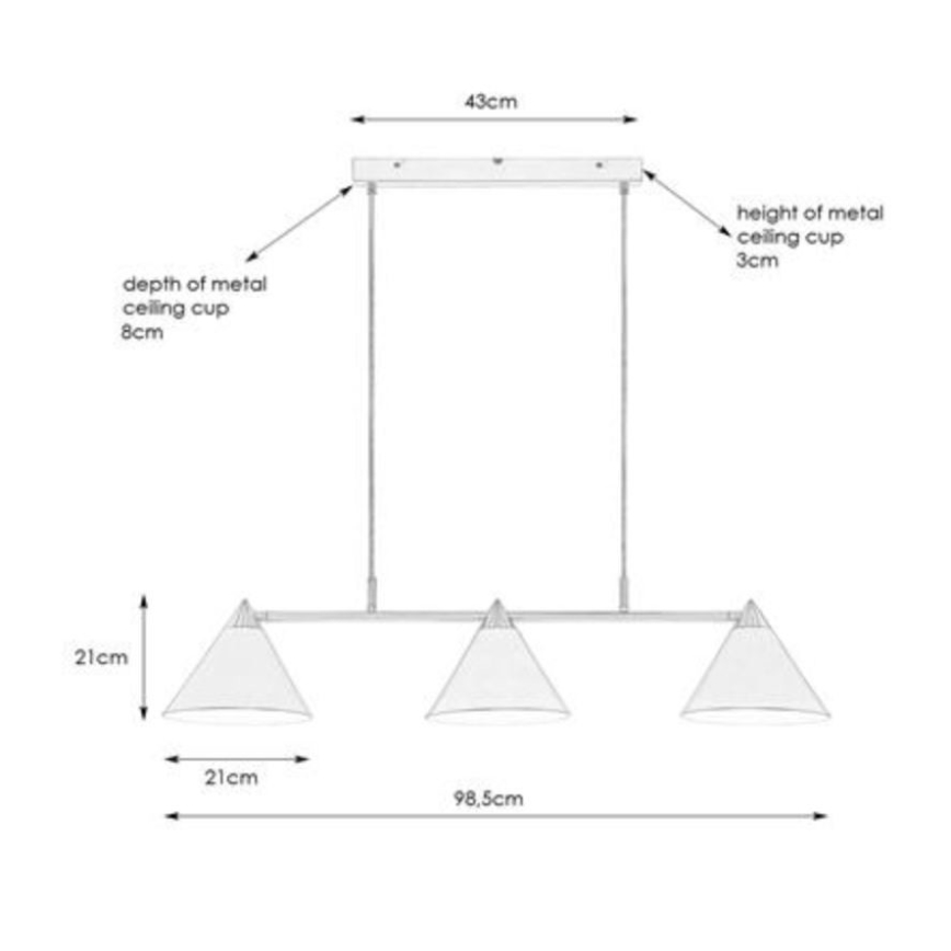 Markslöjd 108075 - Csillár zsinóron KLINT 3xE14/40W/230V fehér