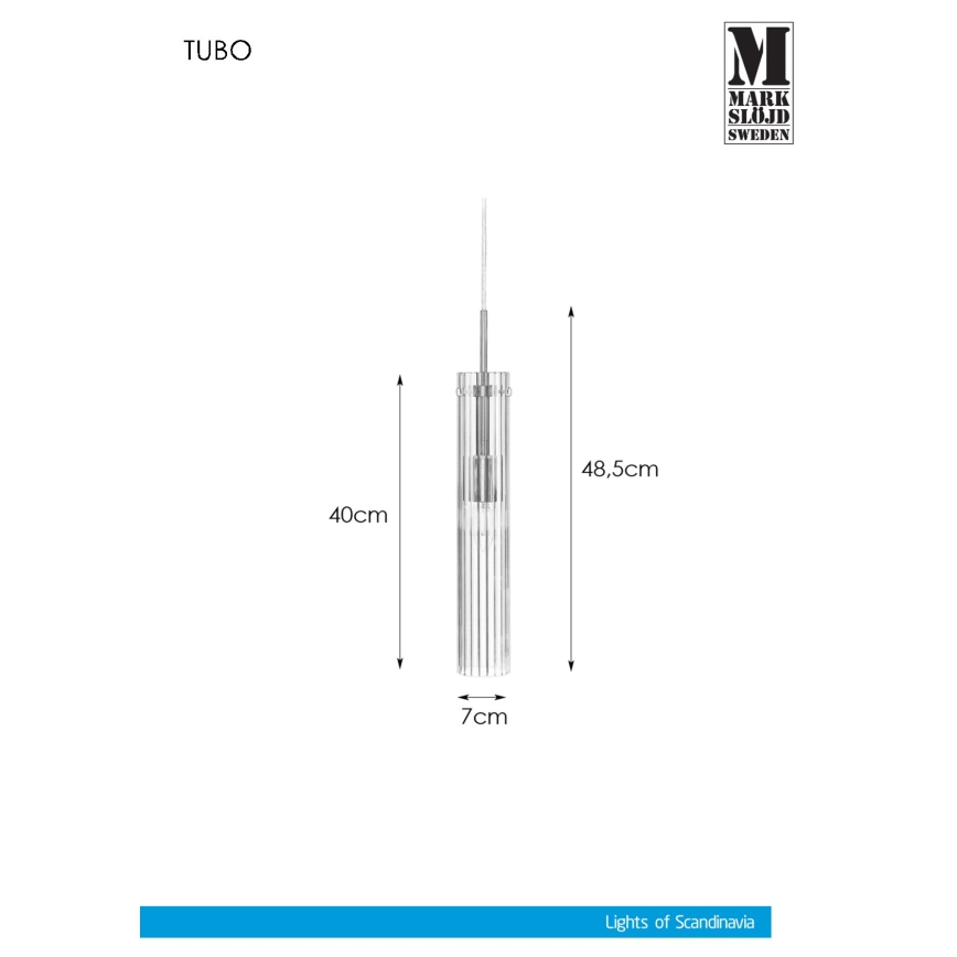 Markslöjd 108112 - Csillár zsinóron TUBO 1xE14/40W/230V