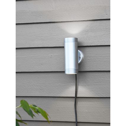 Markslöjd 108170 - LED kültéri fali lámpa GARDEN24 2xLED/3W/24V IP44 matt króm