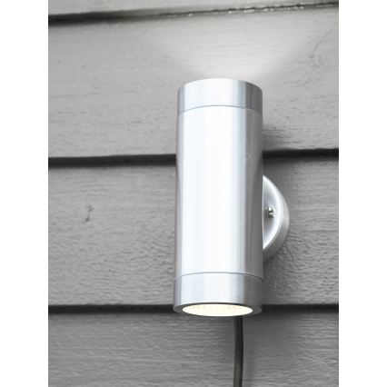 Markslöjd 108170 - LED kültéri fali lámpa GARDEN24 2xLED/3W/24V IP44 matt króm