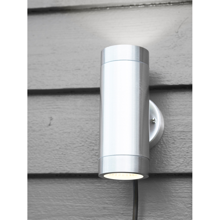 Markslöjd 108170 - LED kültéri fali lámpa GARDEN24 2xLED/3W/24V IP44 matt króm
