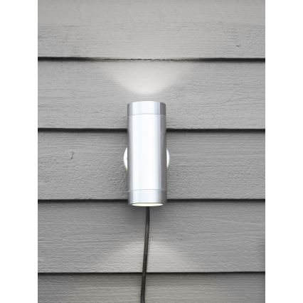 Markslöjd 108170 - LED kültéri fali lámpa GARDEN24 2xLED/3W/24V IP44 matt króm