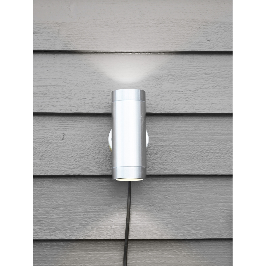 Markslöjd 108170 - LED kültéri fali lámpa GARDEN24 2xLED/3W/24V IP44 matt króm
