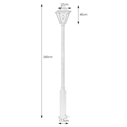 Markslöjd 108171 - LED kültéri lámpa GARDEN24 LED/3W/24V 260 cm IP44 fekete