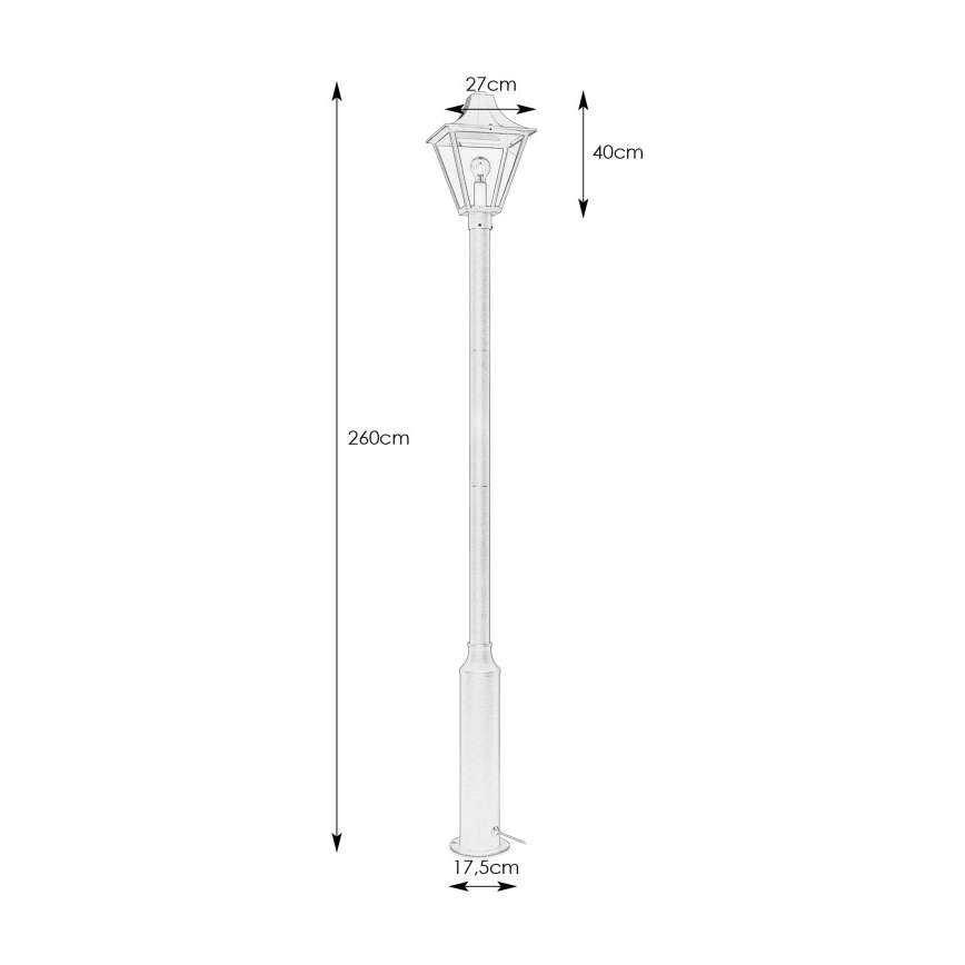 Markslöjd 108171 - LED kültéri lámpa GARDEN24 LED/3W/24V 260 cm IP44 fekete