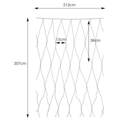 Markslöjd 108178 - LED kültéri karácsonyi fényfüggöny GARDEN24 160xLED/24V 2x2m meleg fehér