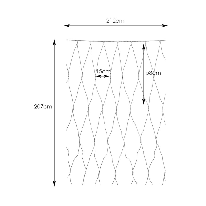 Markslöjd 108178 - LED kültéri karácsonyi fényfüggöny GARDEN24 160xLED/24V 2x2m meleg fehér