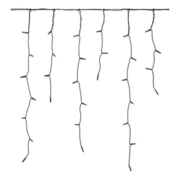 Markslöjd 108179 - GARDEN24 LED kültéri karácsonyi fényfüggöny, 160×LED/24V, 3,1 m, meleg fehér