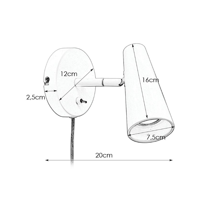 Markslöjd 108200 - Fali spotlámpa CREST 1xGU10/7W/230V fekete