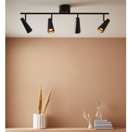 Markslöjd 108202 - Spotlámpa CREST 4xGU10/7W/230V fekete