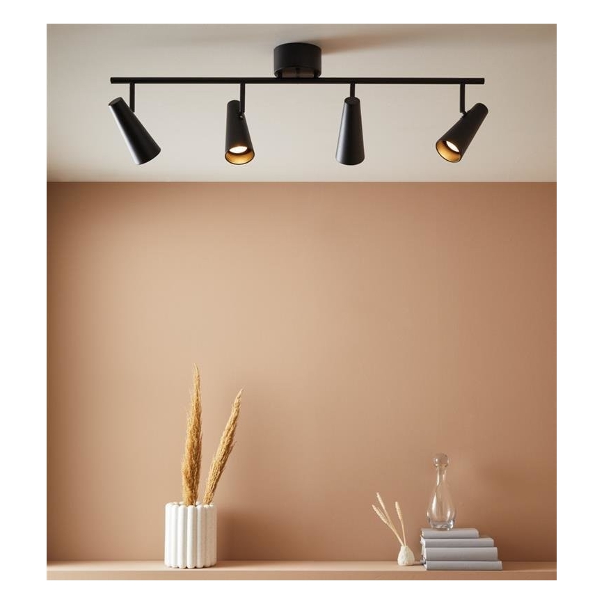 Markslöjd 108202 - Spotlámpa CREST 4xGU10/7W/230V fekete