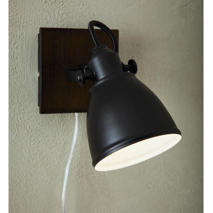 Markslöjd 108211 - Fali spotlámpa NATIVE 1xE14/18W/230V fekete/barna