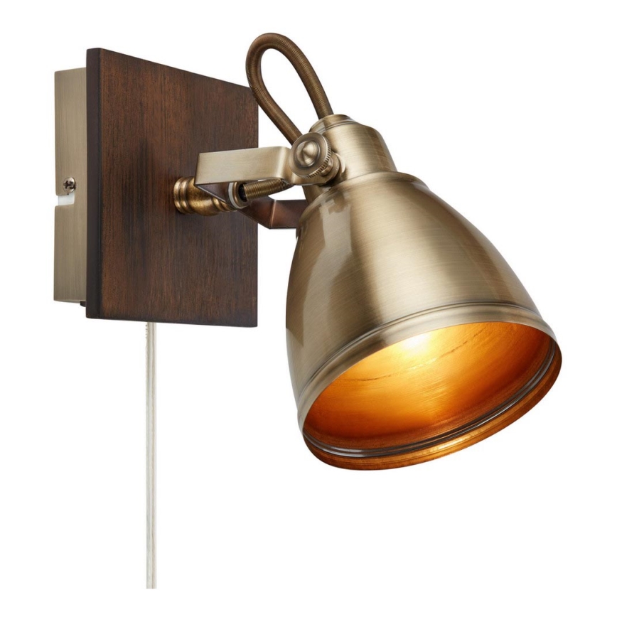 Markslöjd 108212 - Fali spotlámpa NATIVE 1xE14/18W/230V réz/barna