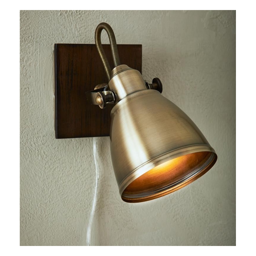 Markslöjd 108212 - Fali spotlámpa NATIVE 1xE14/18W/230V réz/barna