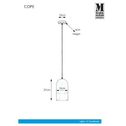 Markslöjd 108225 - Csillár zsinóron COPE 1xE14/18W/230V