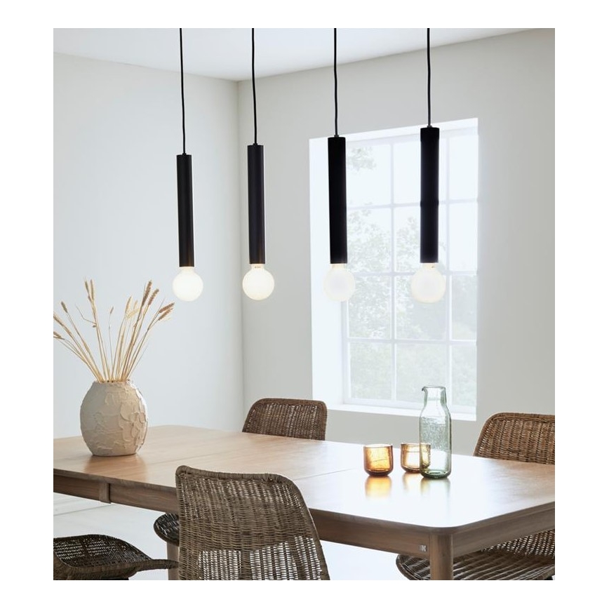 Markslöjd 108264 - Csillár zsinóron SENCILLO 4xE27/40W/230V fekete