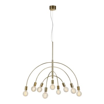 Markslöjd 108289 - Csillár zsinóron LAVELLO 9xE27/40W/230V arany