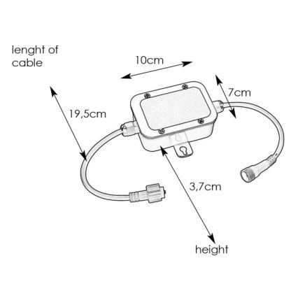 Markslöjd 108332 - Biztosítékdoboz GARDEN24 24V IP44