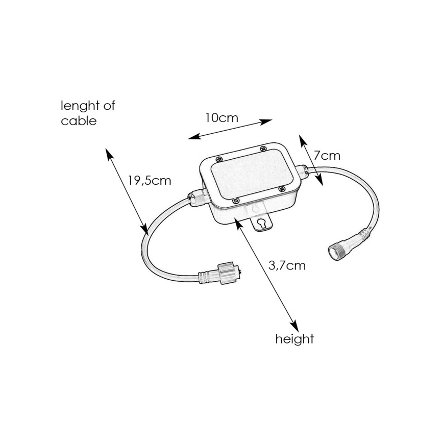 Markslöjd 108332 - Biztosítékdoboz GARDEN24 24V IP44