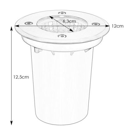Markslöjd 108537 - LED kültéri süllyesztett lámpatest GARDEN24 LED/9W/24V IP44 matt króm