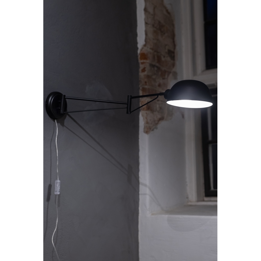 Markslöjd 108587 - Fali lámpa PORTLAND 1xE27/40W/230V fekete