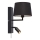 Markslöjd 108595 - COMO LED USB-s fali lámpa, 1xE14/40W/230V + LED/3W, fekete