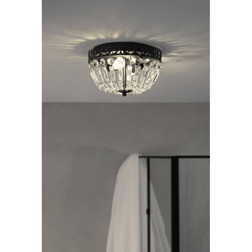 Markslöjd 108598 - Mennyezeti lámpa ETIENNE 2xE14/40W/230V fekete