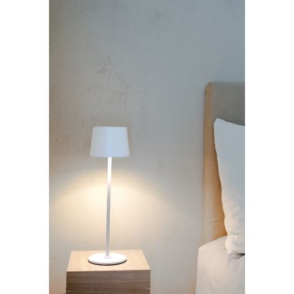 Markslöjd 108654 - LED állítható fényerejű tölthető lámpa FIORE LED/2W/5V IP44 38 cm fehér