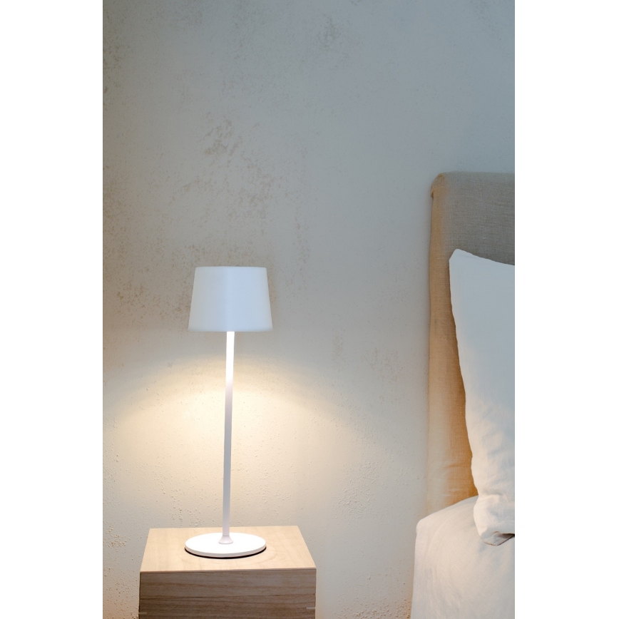 Markslöjd 108654 - LED állítható fényerejű tölthető lámpa FIORE LED/2W/5V IP44 38 cm fehér