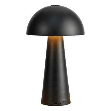Markslöjd 108655 - LED fényerőszabályozható, tölthető asztali lámpa FUNGI LED/1,5W/5V 2000 mAh IP44 fekete