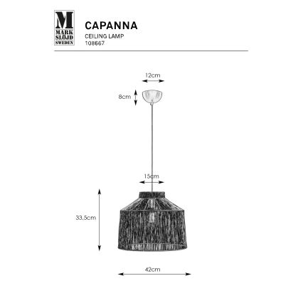Markslöjd 108667 - Csillár zsinóron CAPANNA 1xE27/40W/230V réz
