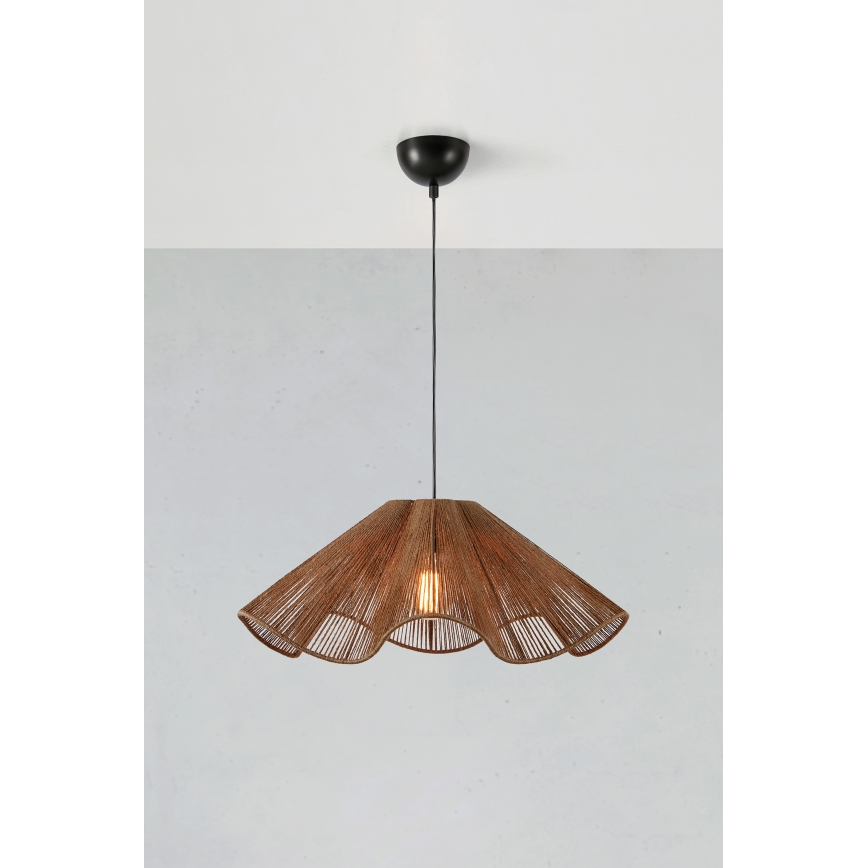 Markslöjd 108681 - Csillár zsinóron NAMI 1xE27/40W/230V barna
