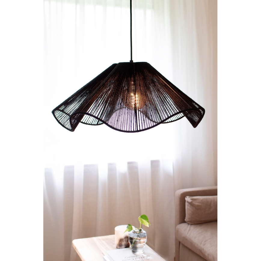 Markslöjd 108682 - Csillár zsinóron NAMI 1xE27/40W/230V fekete