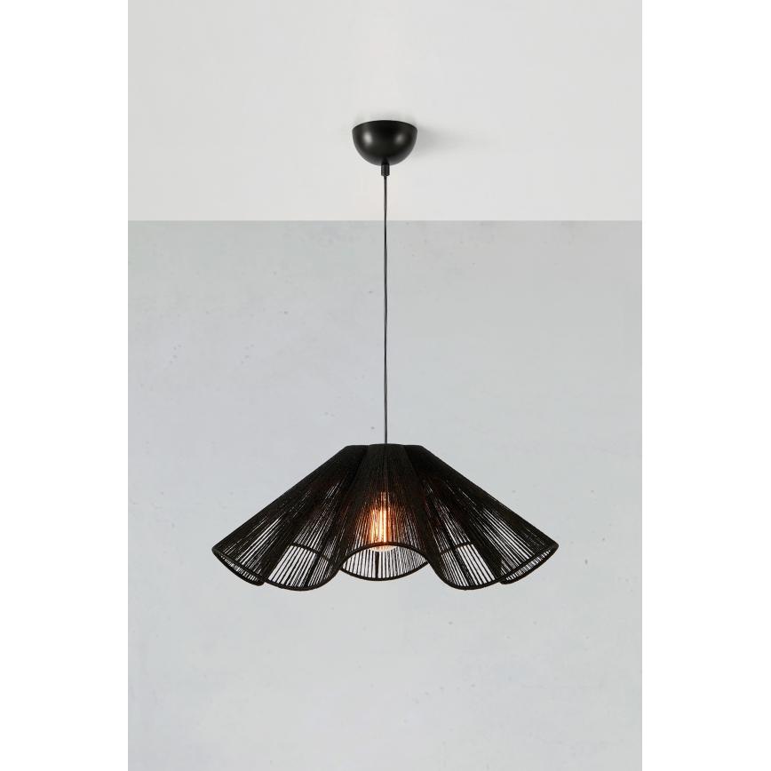 Markslöjd 108682 - Csillár zsinóron NAMI 1xE27/40W/230V fekete