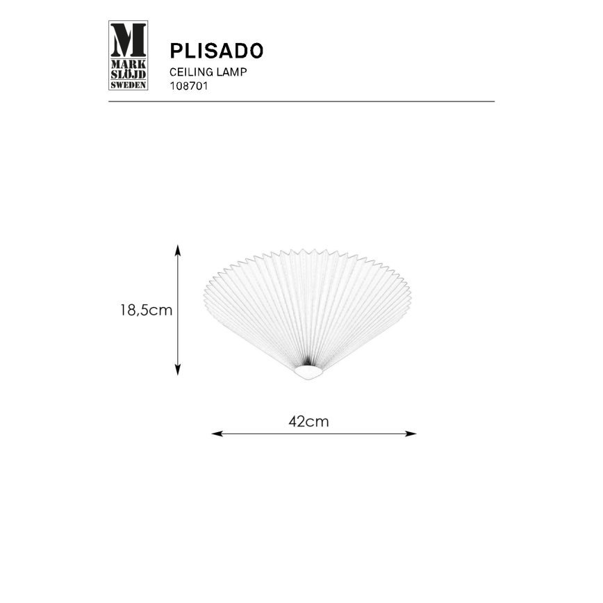 Markslöjd 108701 - Mennyezeti lámpa PLISADO 3xE14/40W/230V átm. 42 cm fehér
