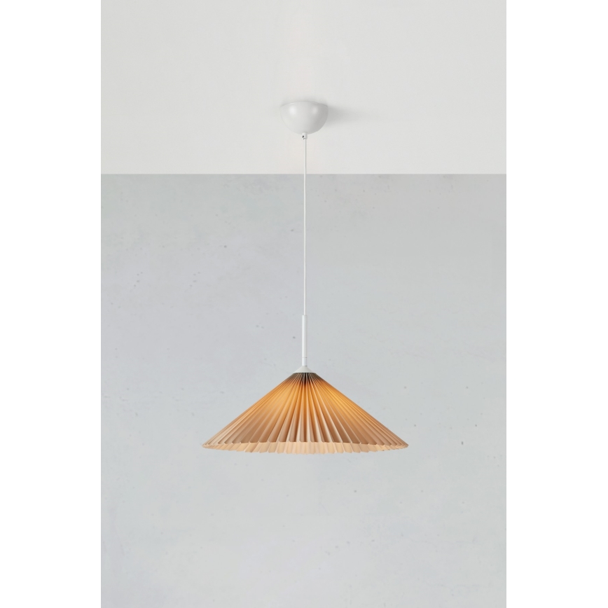 Markslöjd 108710 - Csillár zsinóron PLISADO 1xE27/40W/230V átm. 50 cm bézs