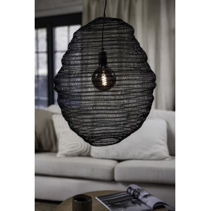 Markslöjd 108772 - Csillár zsinóron TAZZA 1xE27/40W/230V fekete
