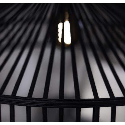 Markslöjd 108782 - Csillár zsinóron TAPA 1xE27/40W/230V fekete/bambusz